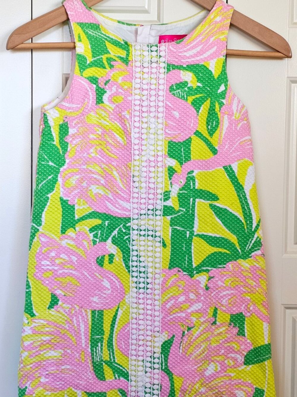 Lilly Pulitzer x Target Fan Dance Flamingo Shift Dress Girls 7-8